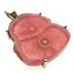 Rhodochrosite Gemstone Sterling Silver Pendant 05